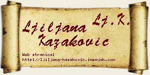 Ljiljana Kazaković vizit kartica